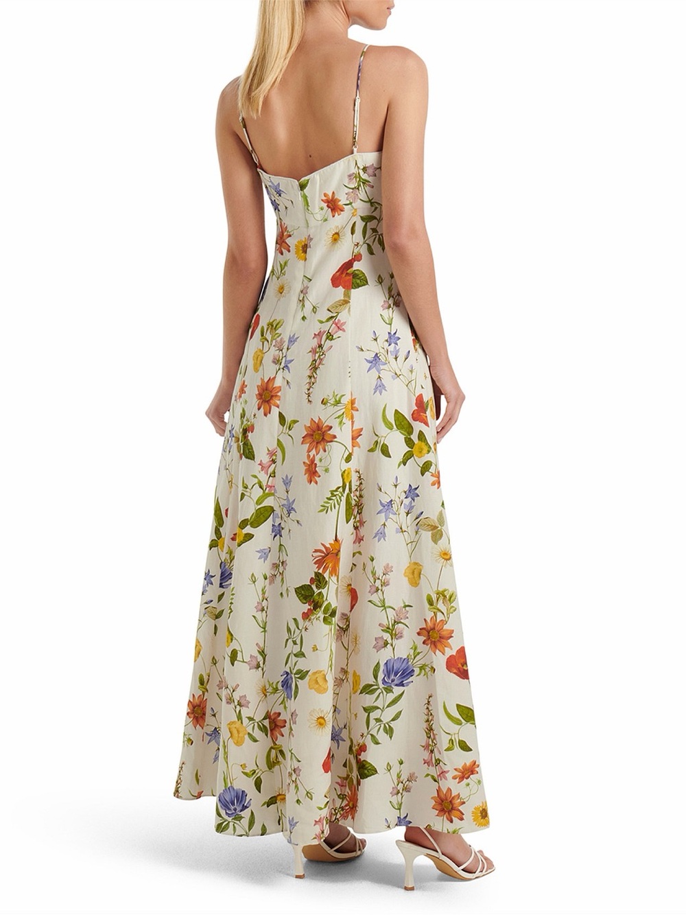 EVERNEW Linen-Blend Vayda Strap Midi Sun Dress - Size 2 - Picture 2 of 16